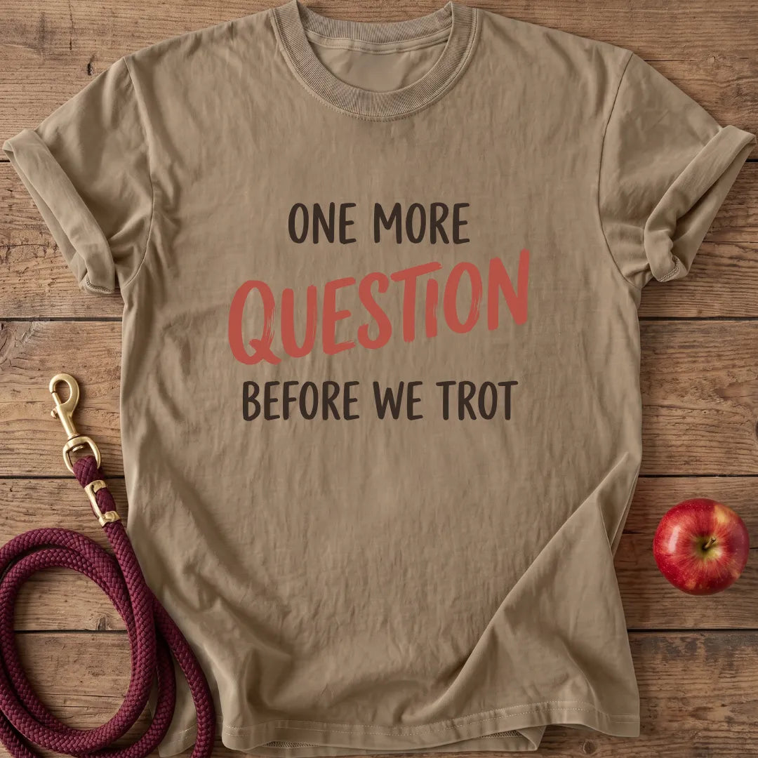 One More Question T-Shirt in Khaki [color: Khaki]