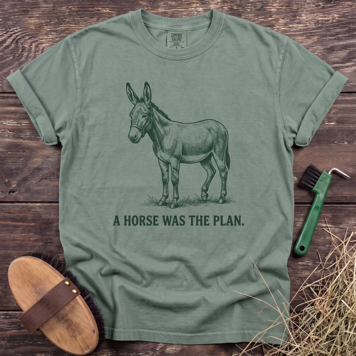 A Horse Was the Plan T-Shirt in Bay [color: Bay]
