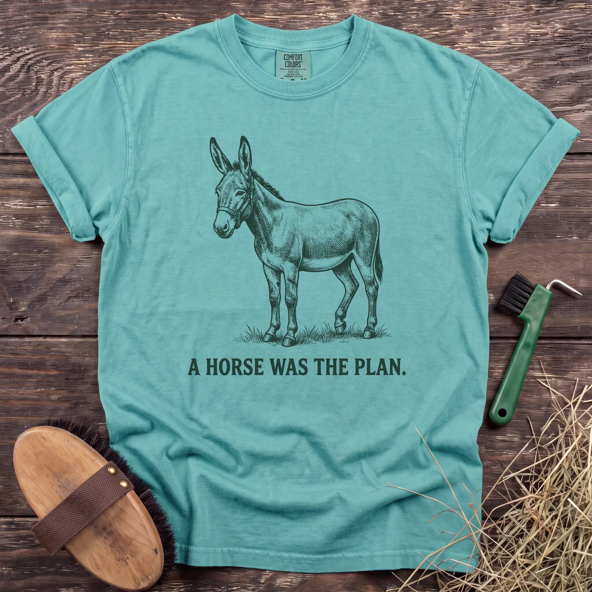 A Horse Was the Plan T-Shirt in Chalky Mint [color: Chalky Mint]