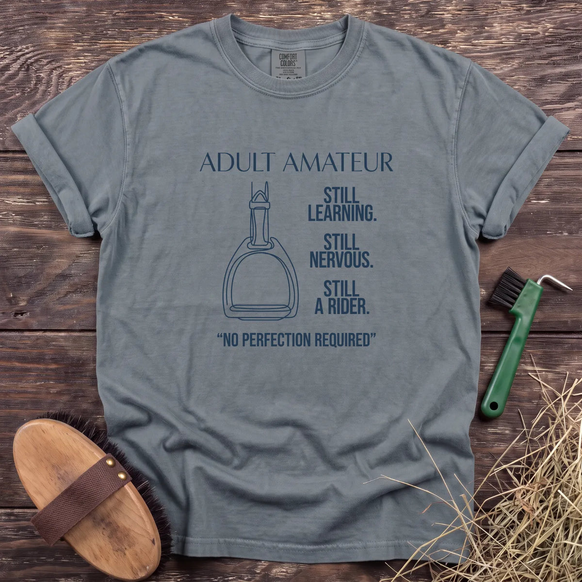 Adult Amateur T-Shirt in Granite [color: Granite]