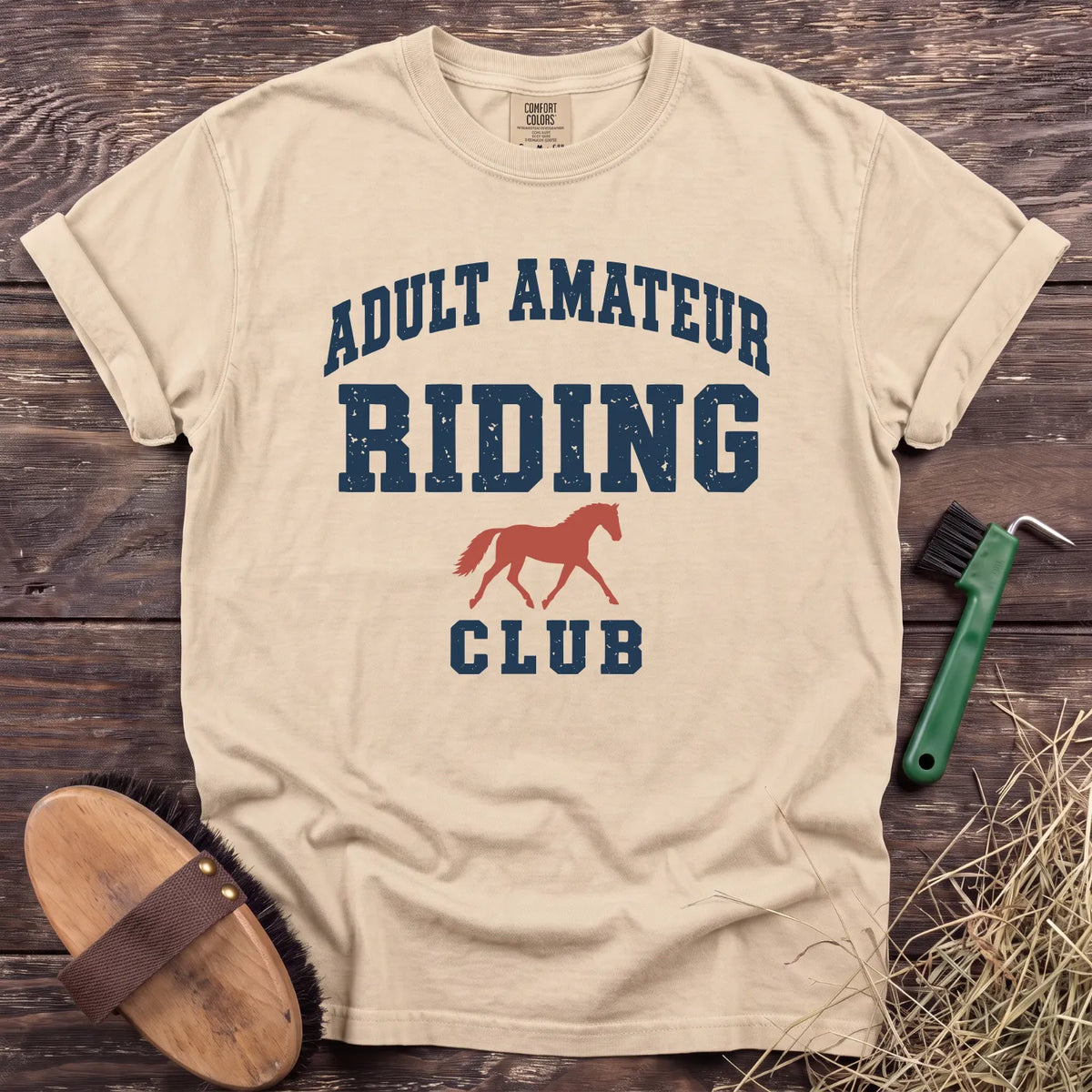 Adult Riding Club T-Shirt in Ivory [color: Ivory]