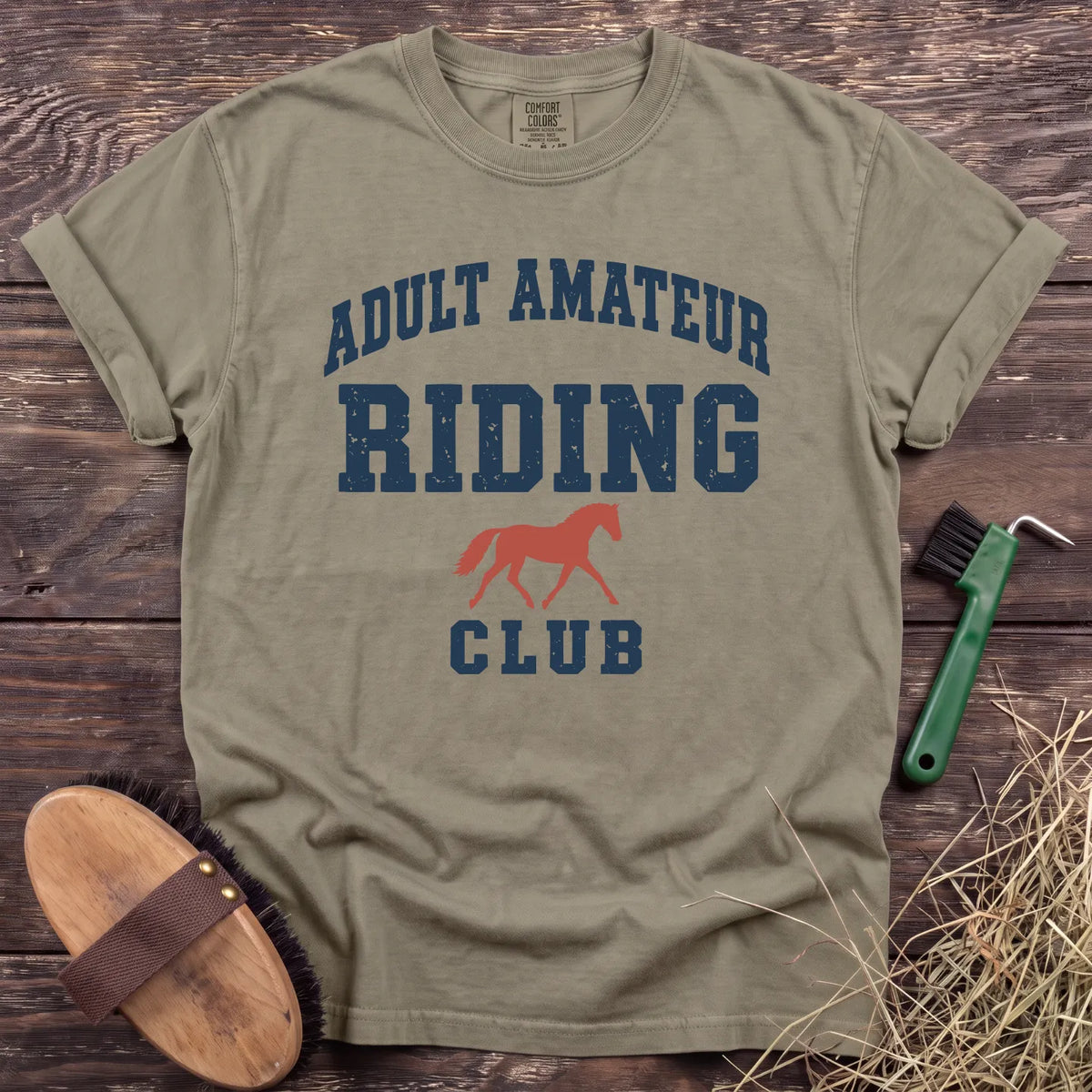 Adult Riding Club T-Shirt in Sandstone [color: Sandstone]