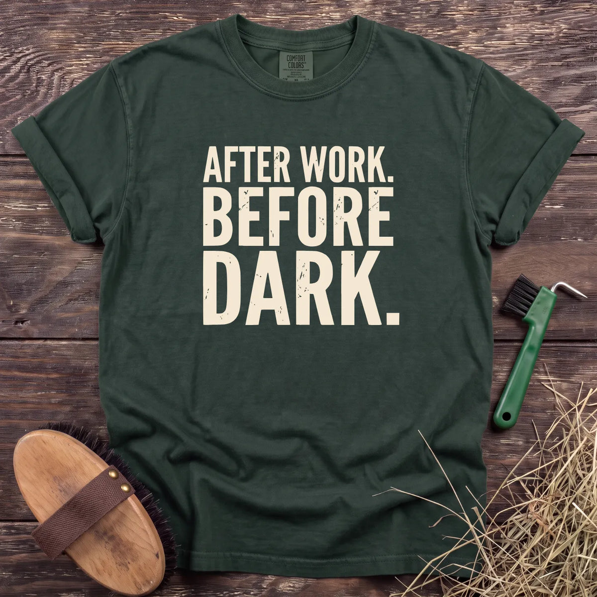 After Work T-Shirt in Moss [color: Moss]