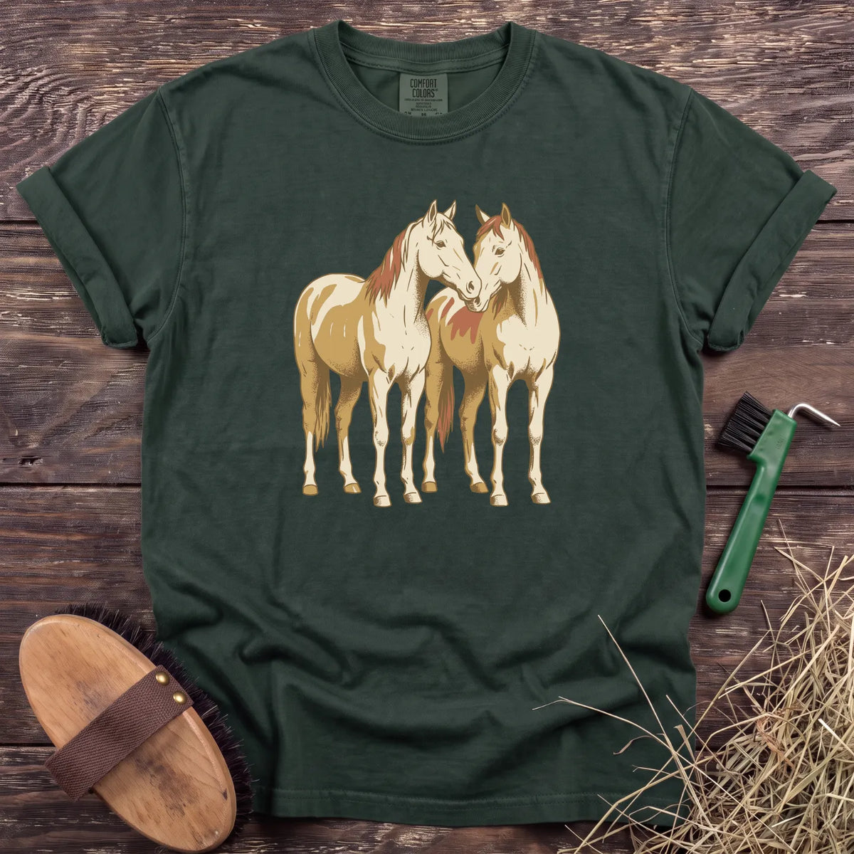 Always Horses T-Shirt in Moss [color: Moss]