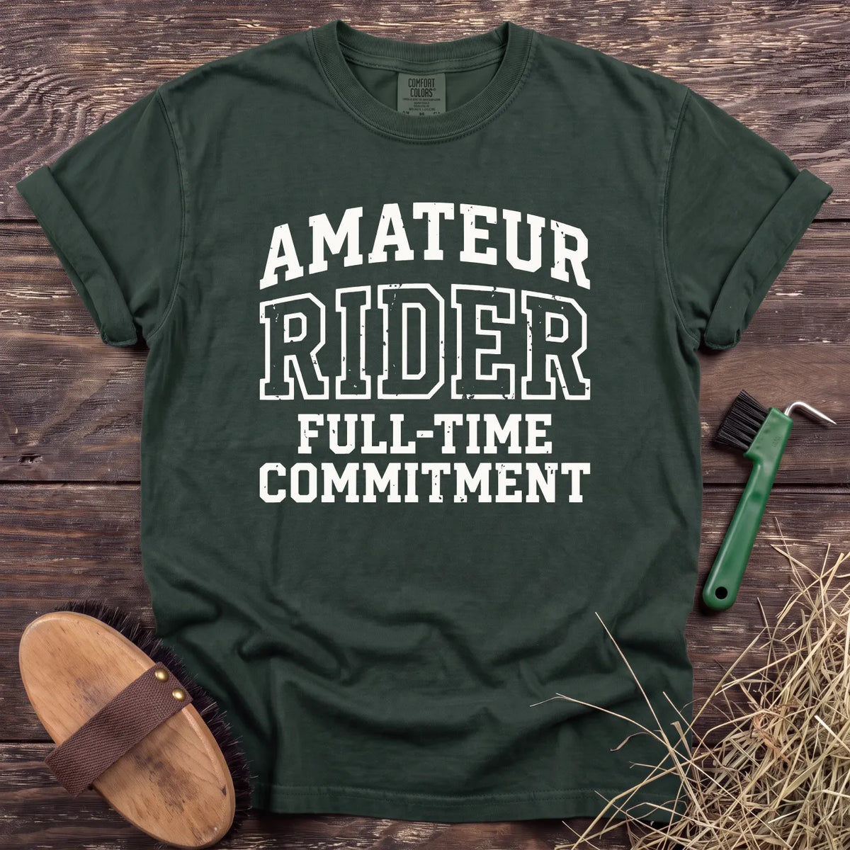 Amateur Rider T-Shirt in Moss [color: Moss]