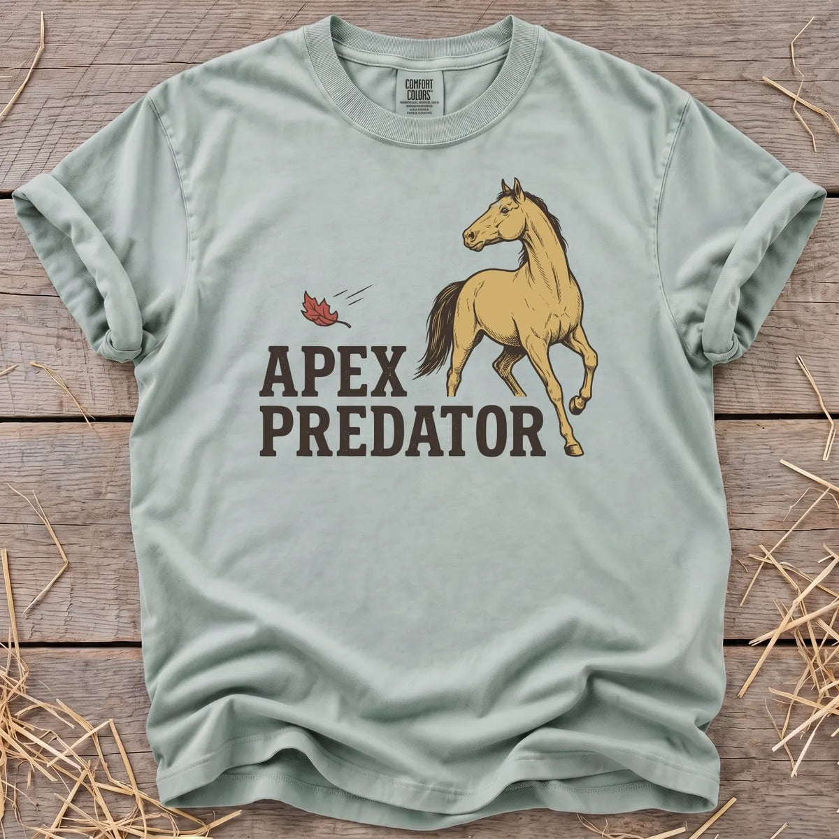 Apex Predator horse graphic T-shirt in Bay [color: Bay]