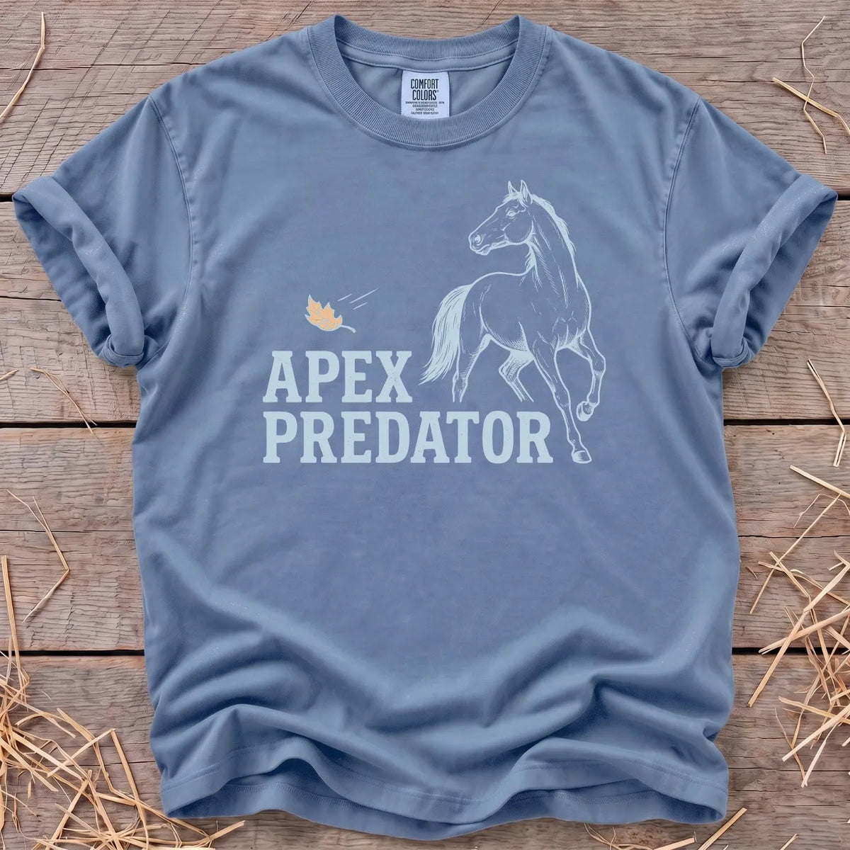 Apex Predator horse graphic T-shirt in Blue Jean [color: Blue Jean]