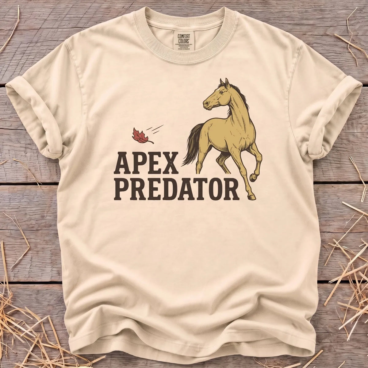 Apex Predator horse graphic T-shirt in Ivory [color: Ivory]
