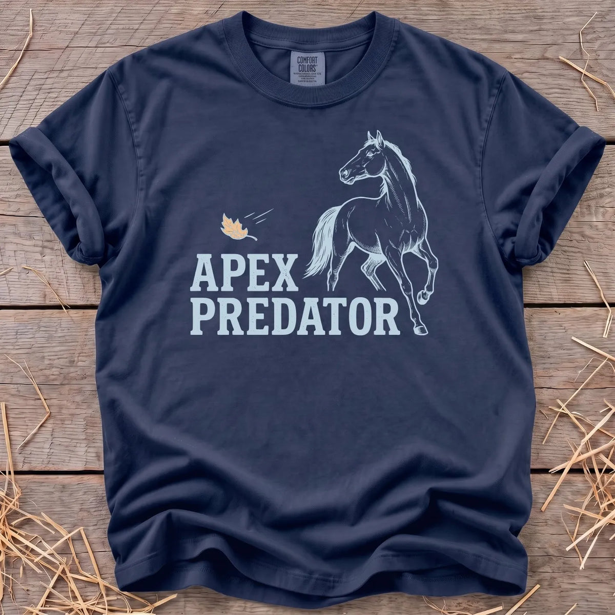 Apex Predator horse graphic T-shirt in Navy [color: Navy]