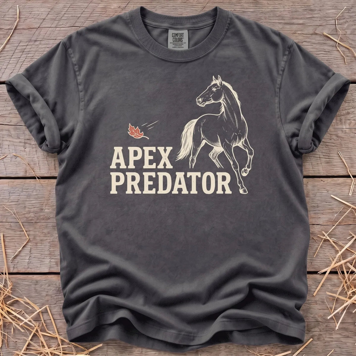 Apex Predator horse graphic T-shirt in Pepper [color: Pepper]