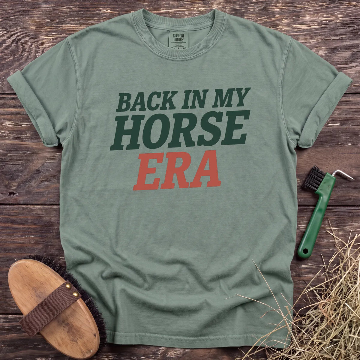 Back in My Horse Era T-Shirt in Bay [color: Bay]