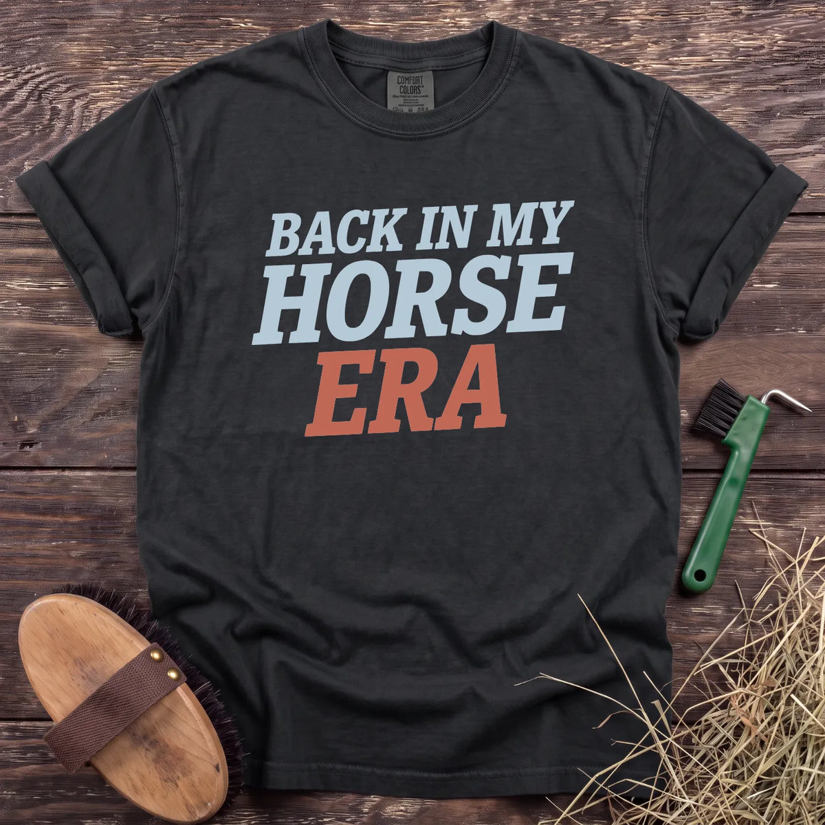 Back in My Horse Era T-Shirt in Black [color: Black]