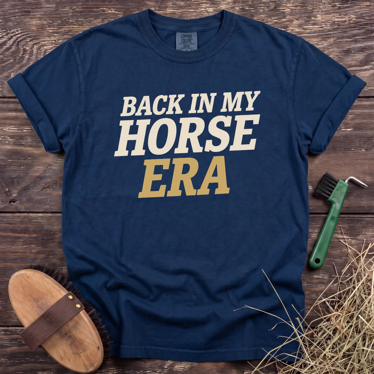 Back in My Horse Era T-Shirt in Navy [color: Navy]
