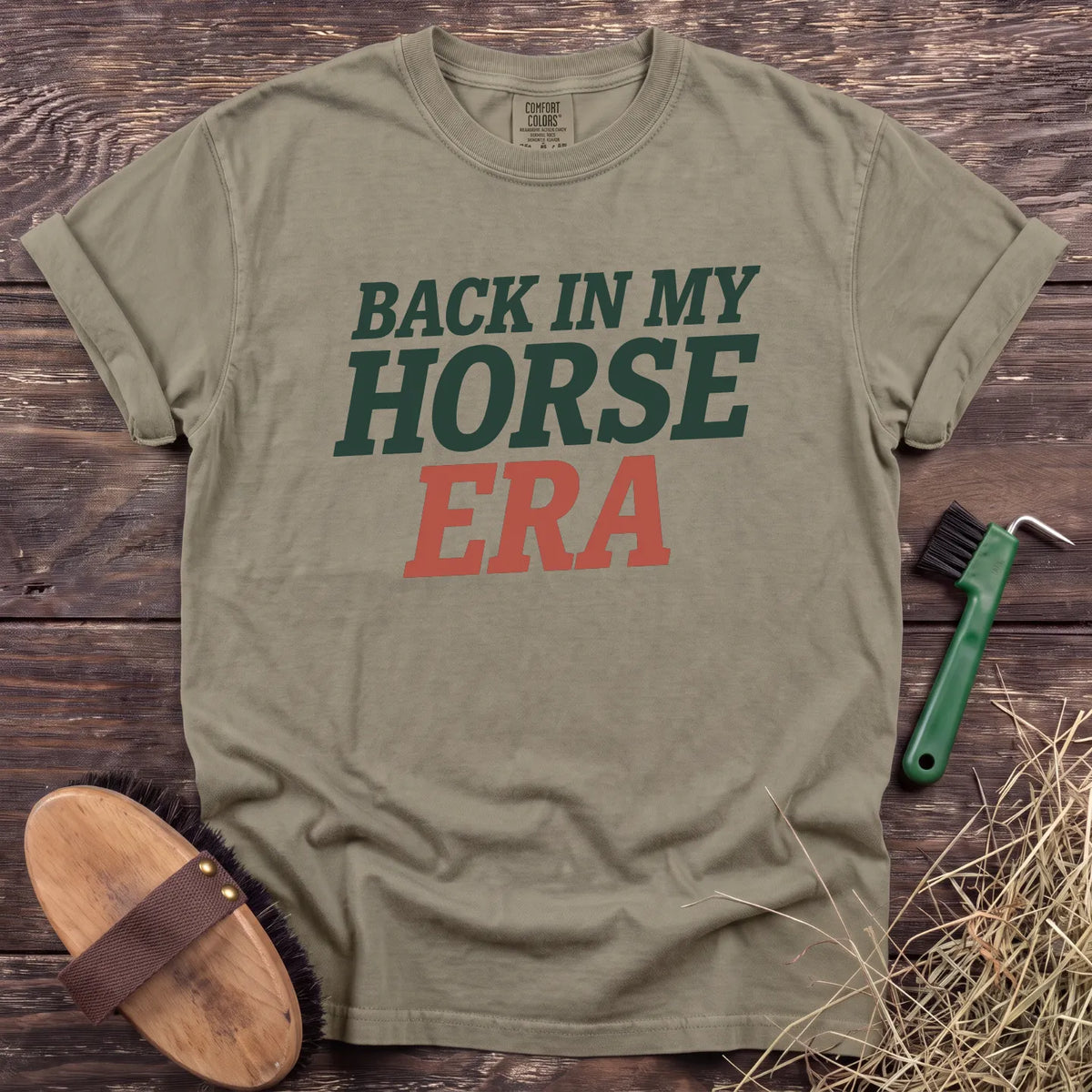 Back in My Horse Era T-Shirt in Sandstone [color: Sandstone]