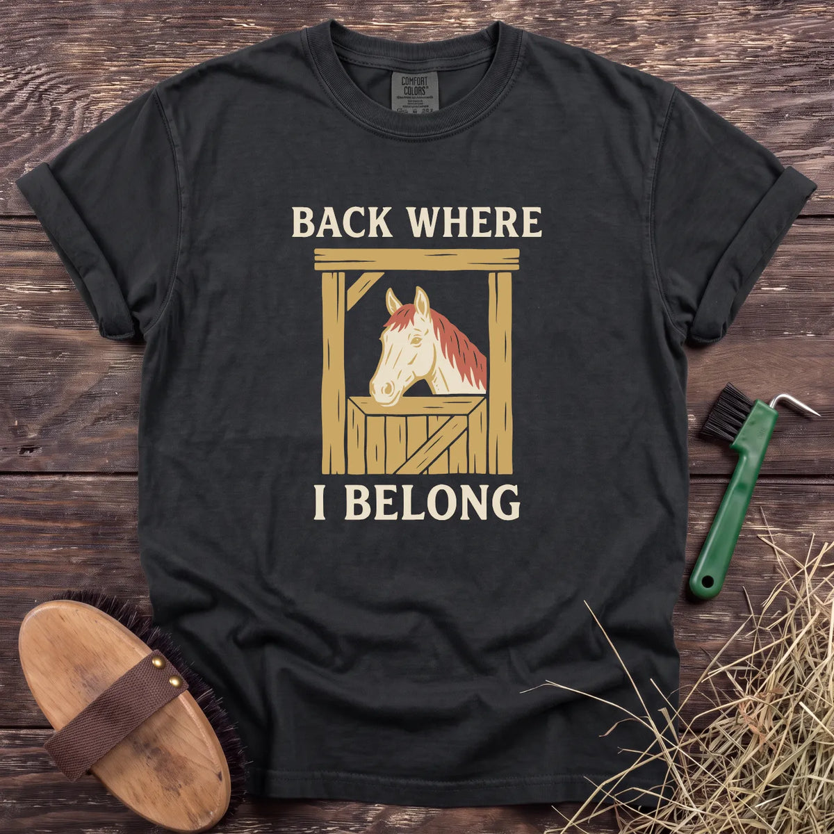 Back Where I Belong T-Shirt in Black [color: Black]