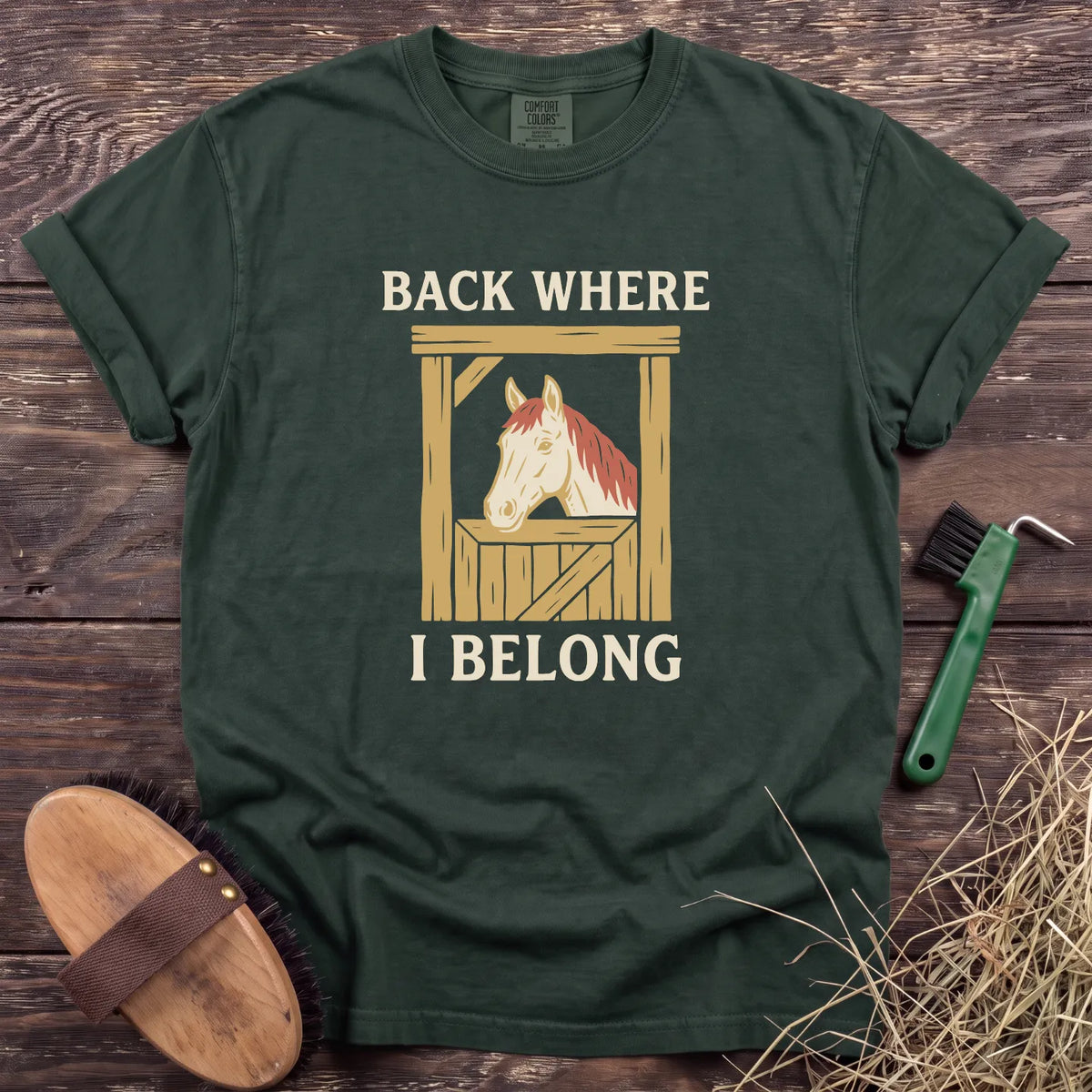 Back Where I Belong T-Shirt in Moss [color: Moss]