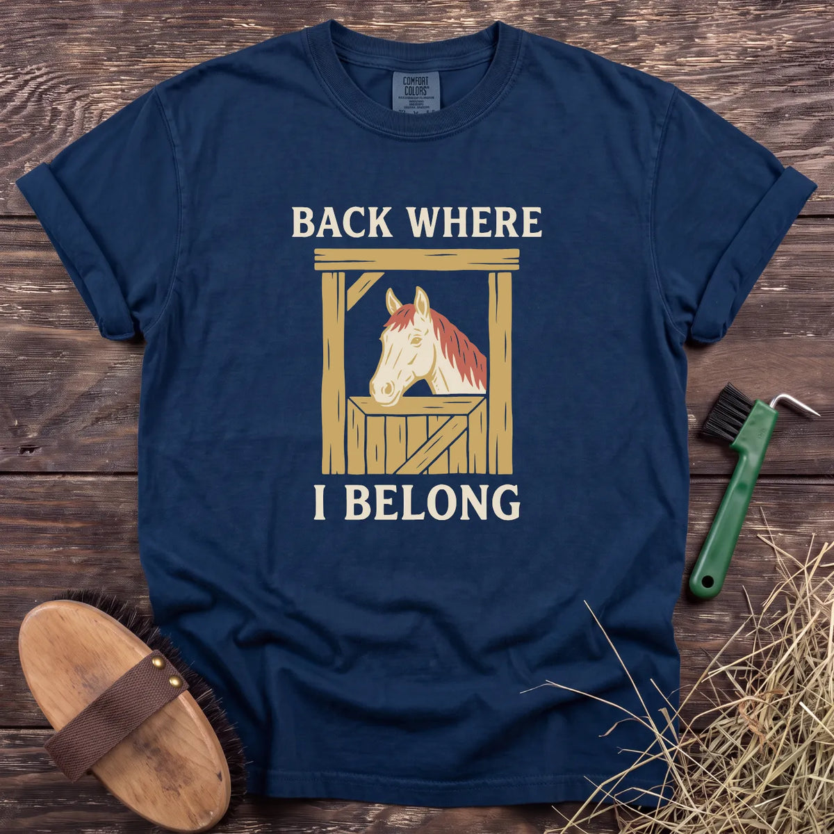 Back Where I Belong T-Shirt in Navy [color: Navy]