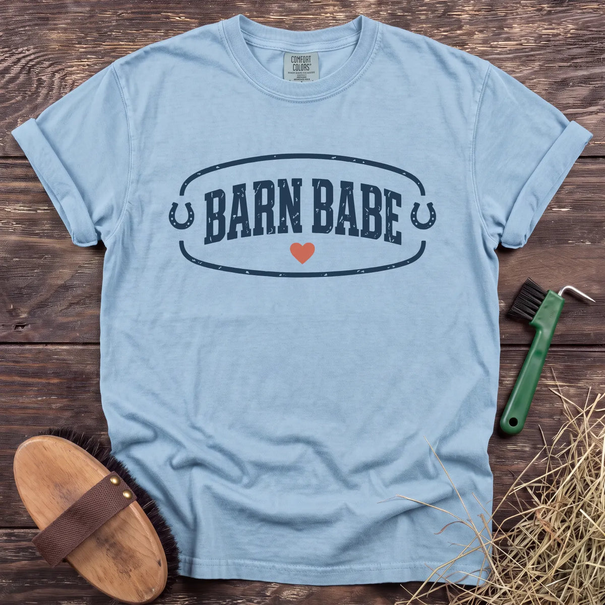 Barn Babe T-Shirt in Chambray [color: Chambray]