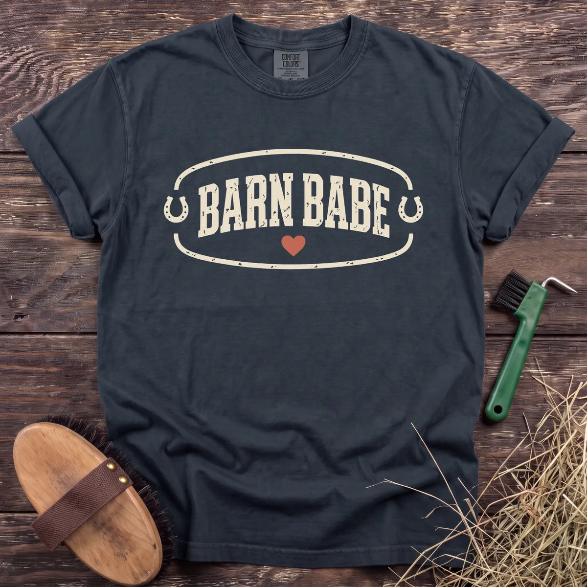 Barn Babe T-Shirt in Graphite [color: Graphite]