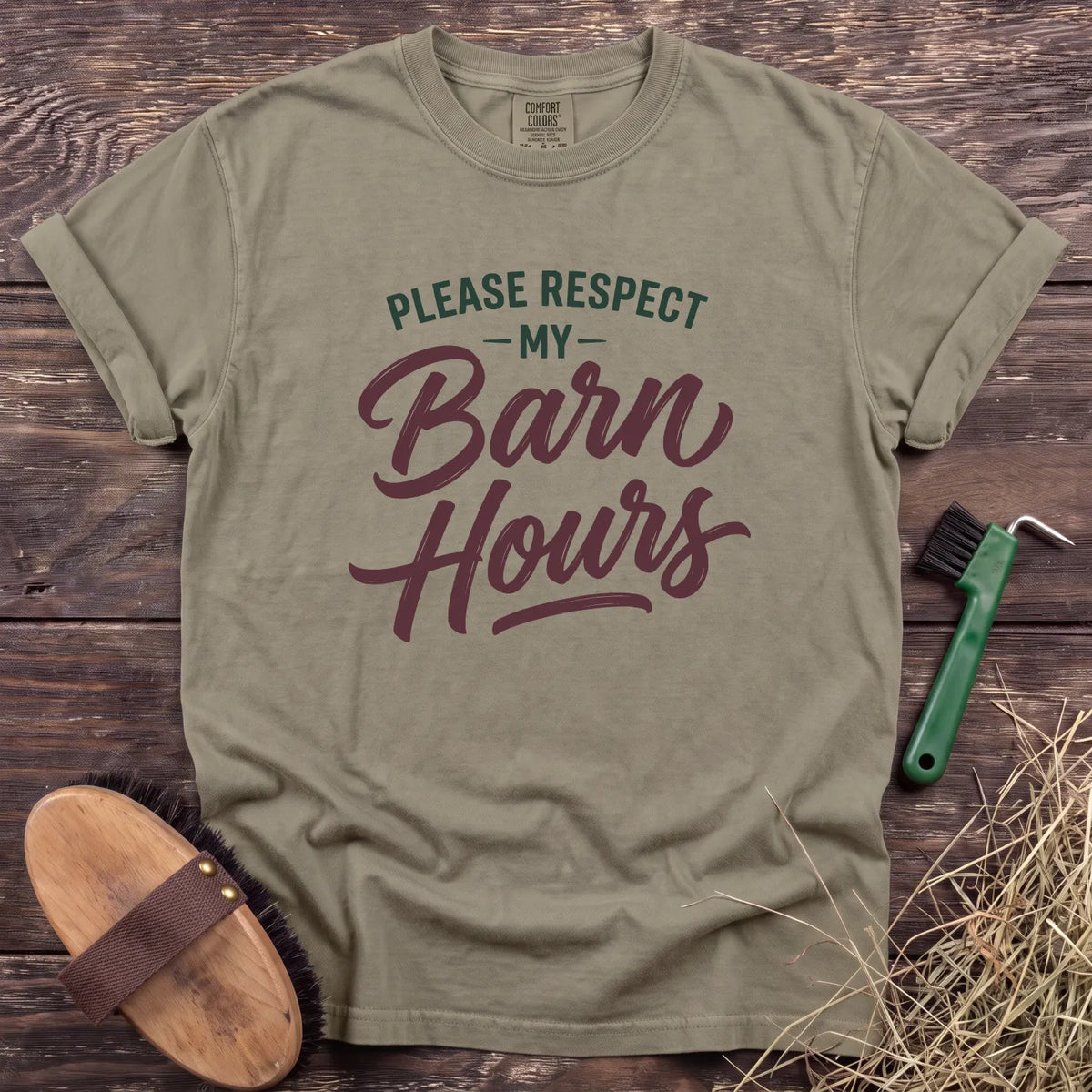 Barn Hours T-Shirt in Sandstone [color: Sandstone]