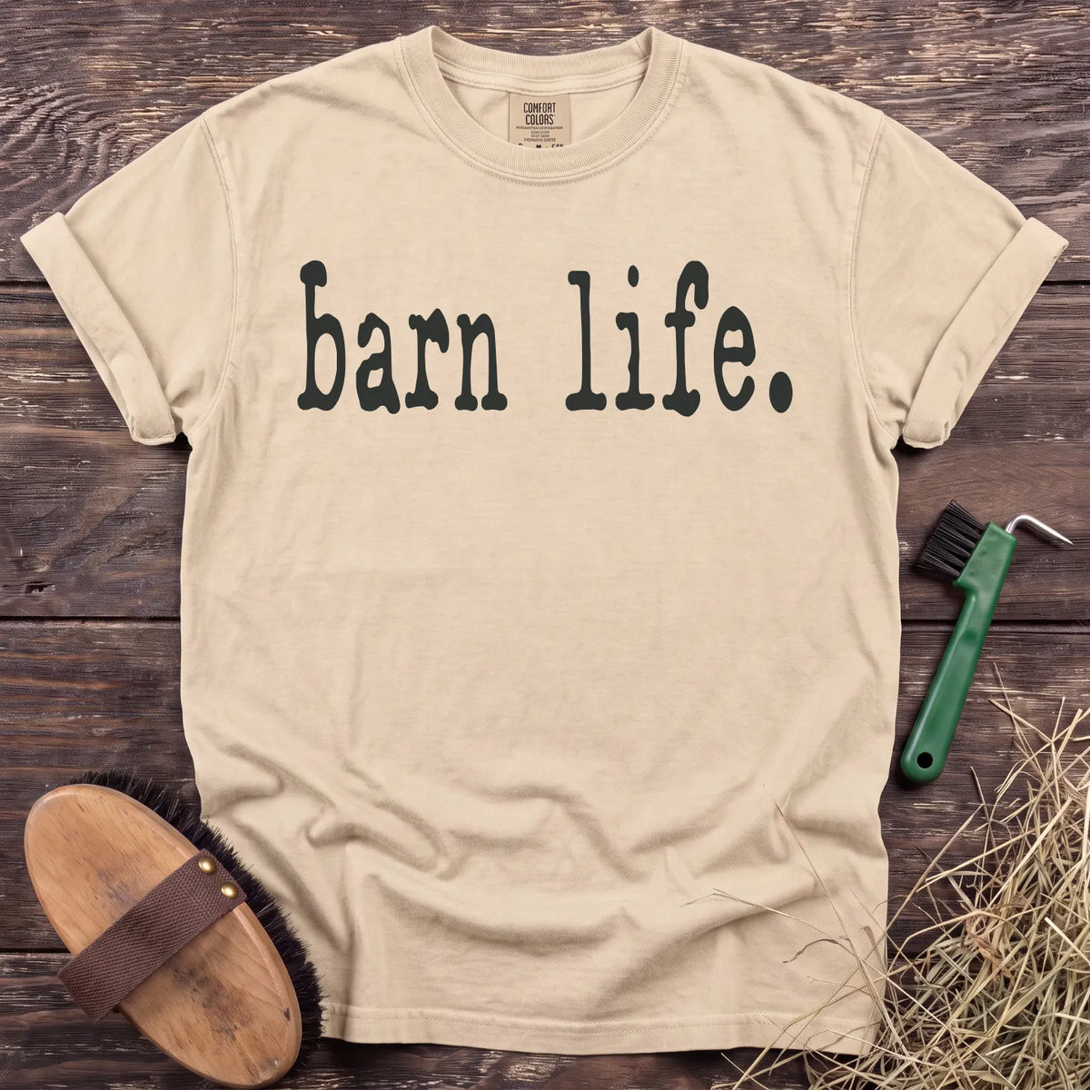 Barn Life graphic T-shirt in Ivory [color: Ivory]