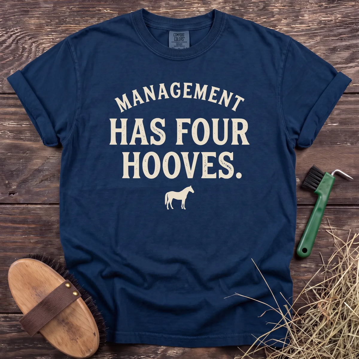 Barn Management T-Shirt in Navy [color: Navy]