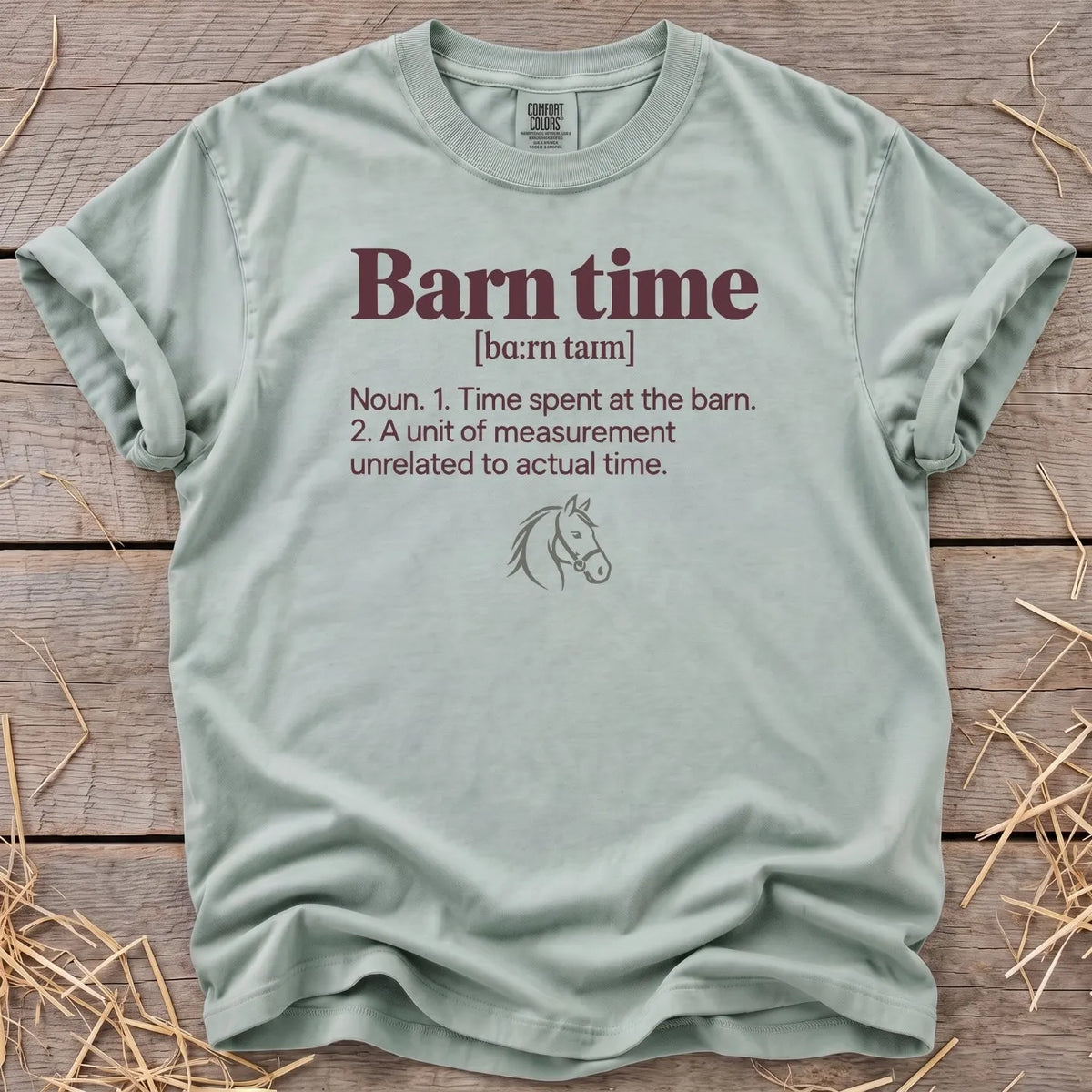 Barn Time definition T-shirt in Bay [color: Bay]