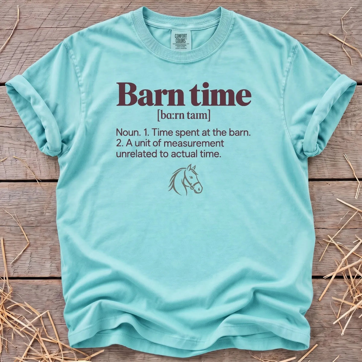 Barn Time definition T-shirt in Chalky Mint [color: Chalky Mint]