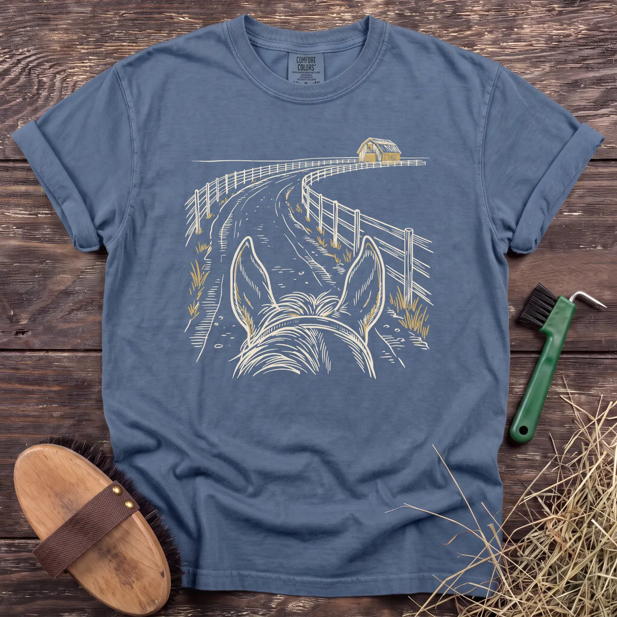Between the Ears T-Shirt in Blue Jean [color: Blue Jean]