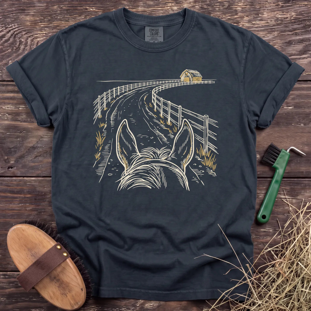 Between the Ears T-Shirt in Graphite [color: Graphite]