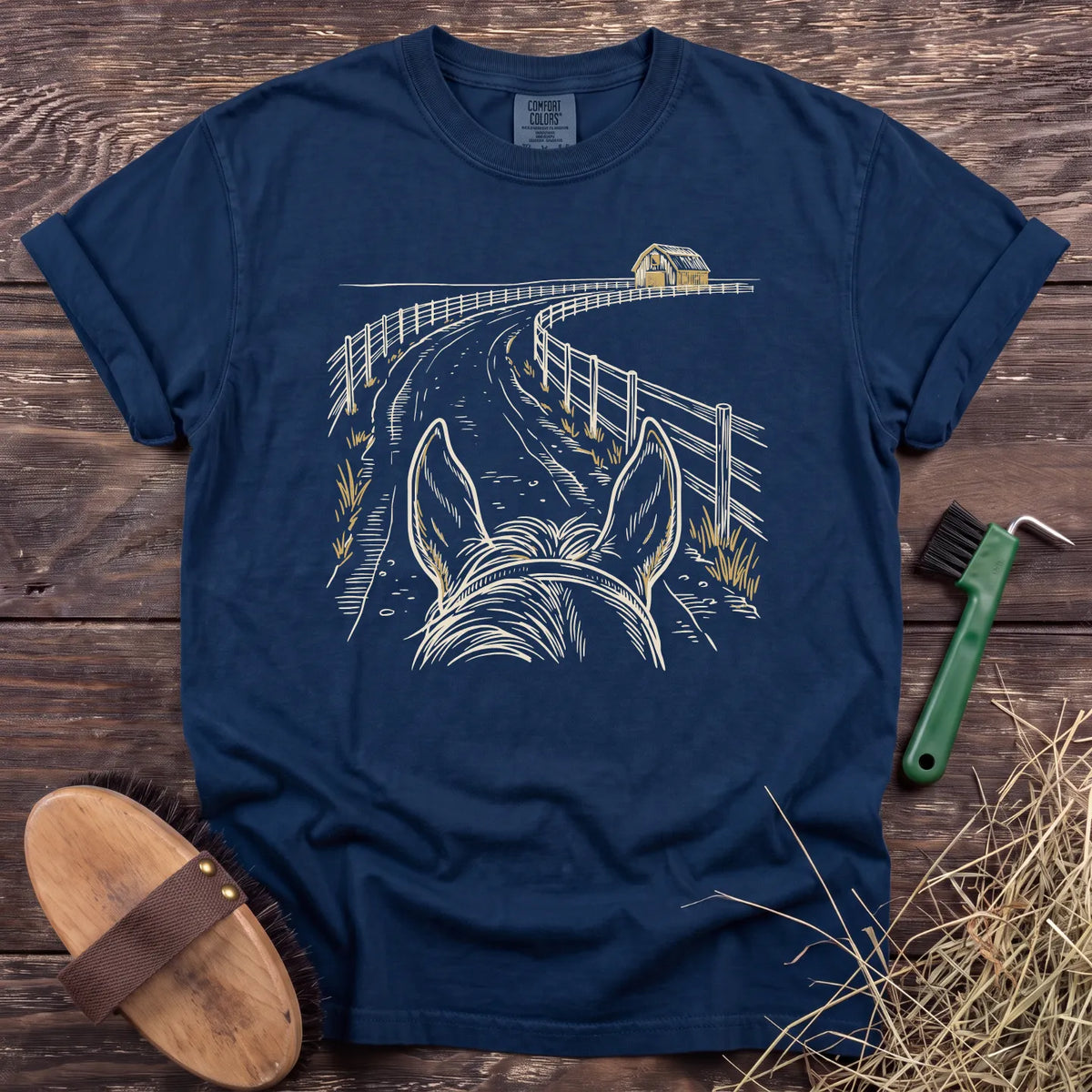 Between the Ears T-Shirt in Navy [color: Navy]