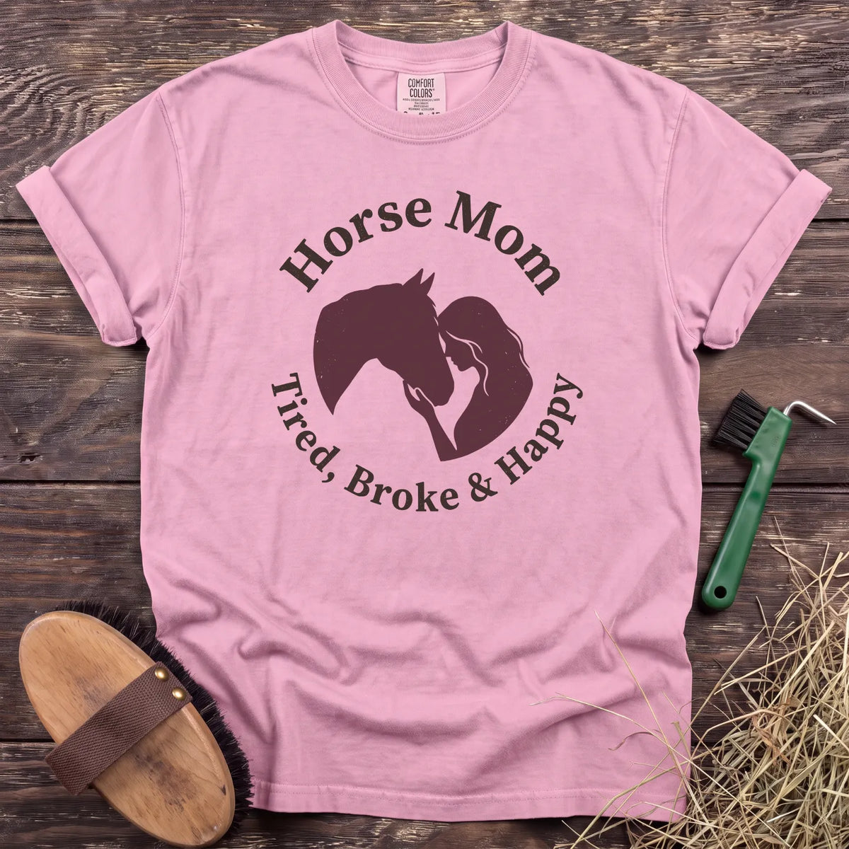 Horse Mom T-Shirt in Blossom [color: Blossom]