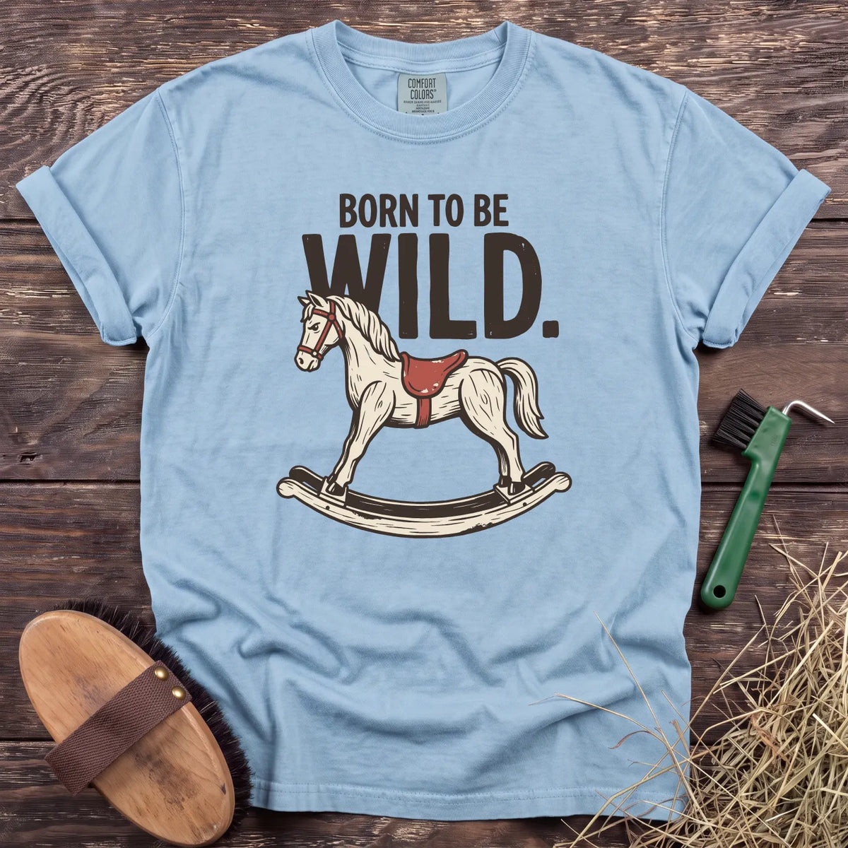 Born to Be Wild T-Shirt in Chambray [color: Chambray]