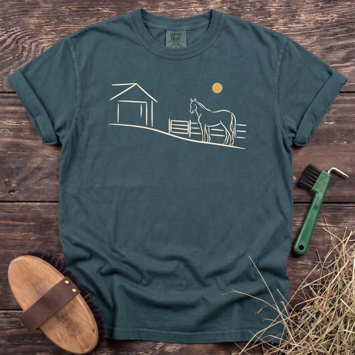 By the Barn T-Shirt in Blue Spruce [color: Blue Spruce]