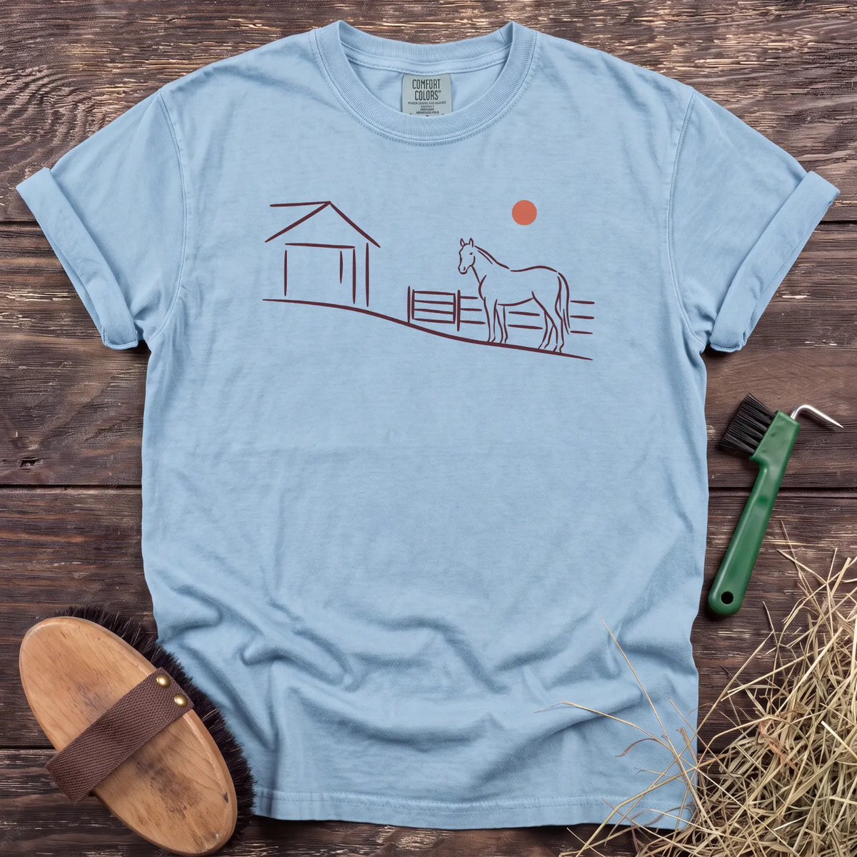By the Barn T-Shirt in Chambray [color: Chambray]