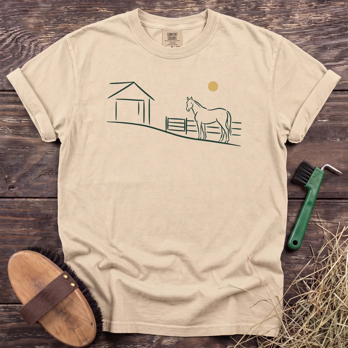 By the Barn T-Shirt in Ivory [color: Ivory]