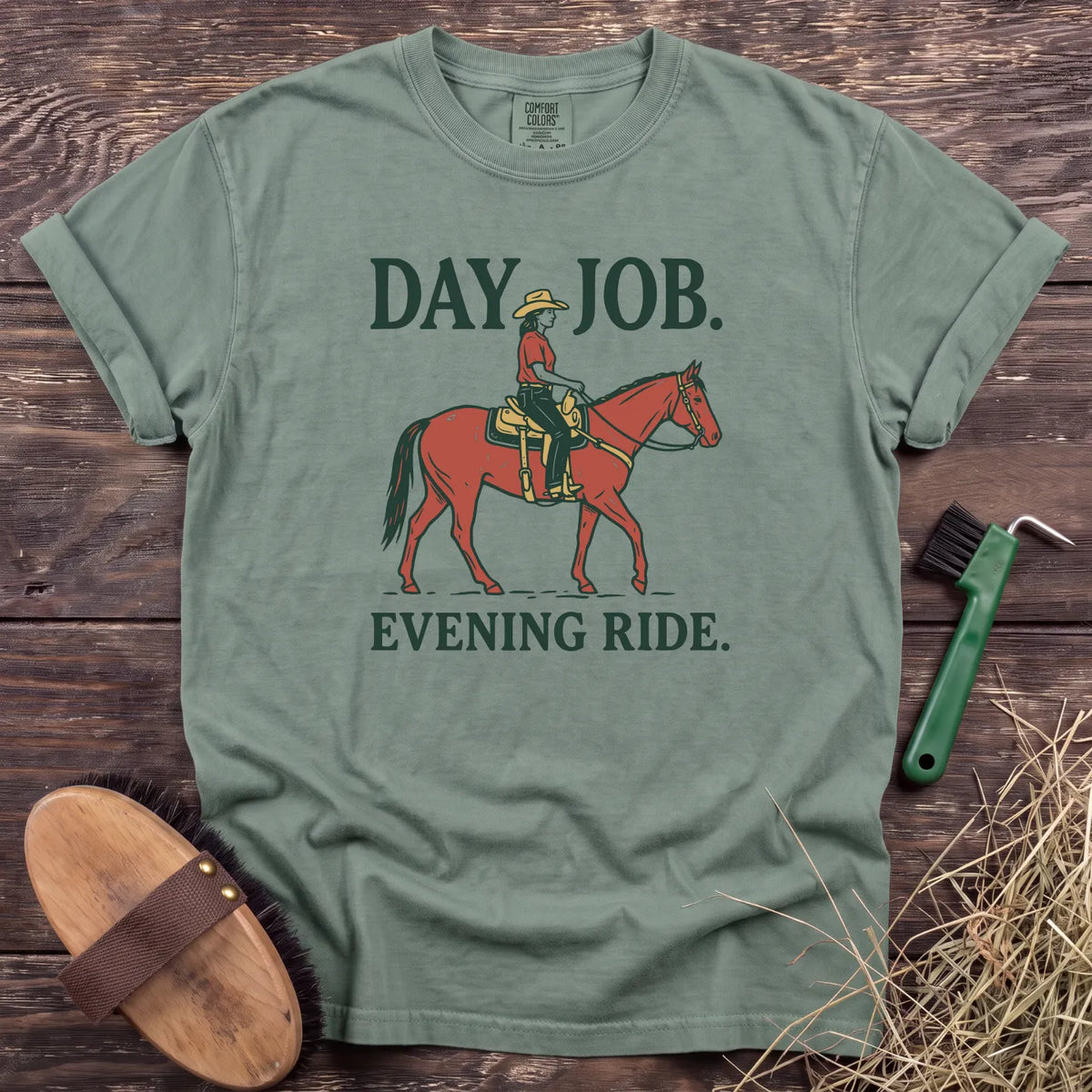 Day Job Evening Ride T-Shirt in Bay [color: Bay]