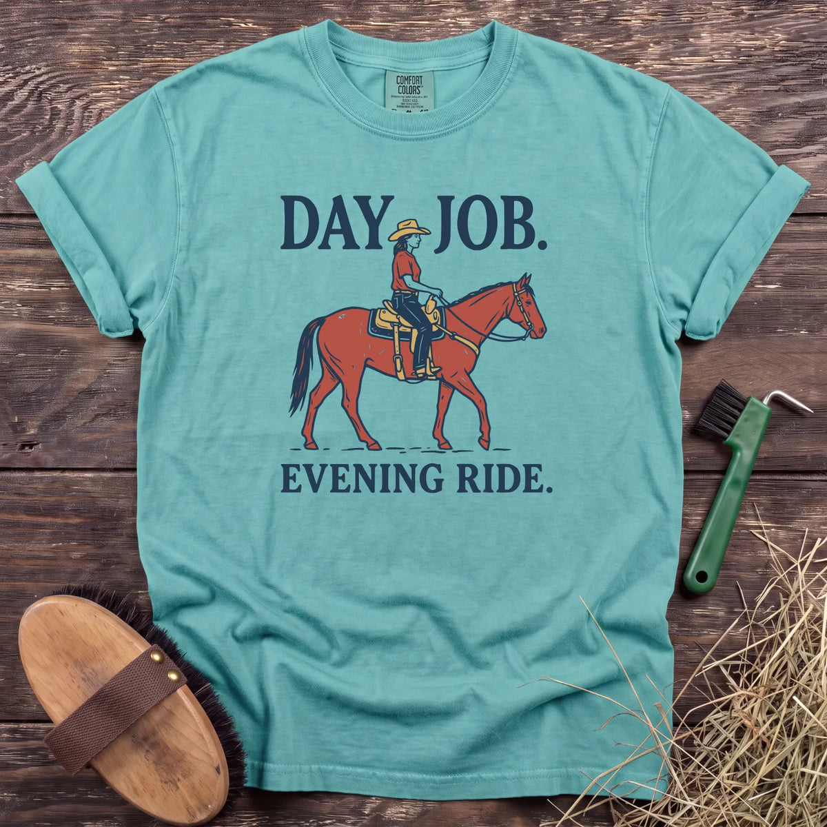 Day Job Evening Ride T-Shirt in Chalky Mint [color: Chalky Mint]