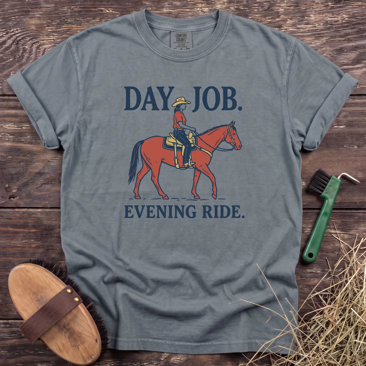 Day Job Evening Ride T-Shirt in Granite [color: Granite]