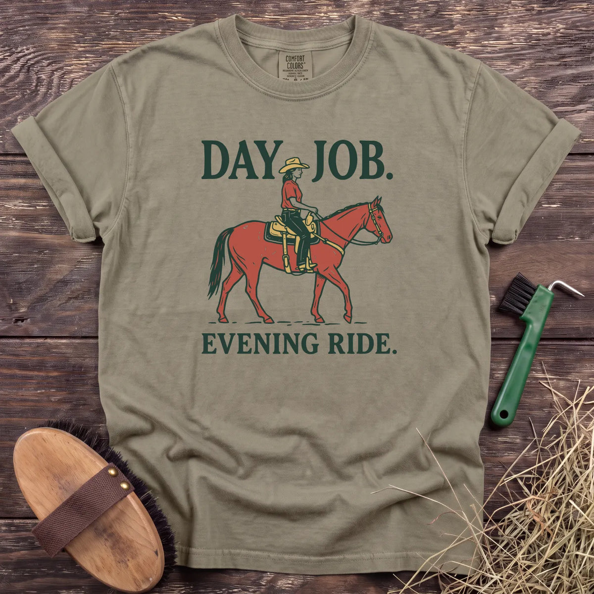Day Job Evening Ride T-Shirt in Sandstone [color: Sandstone]