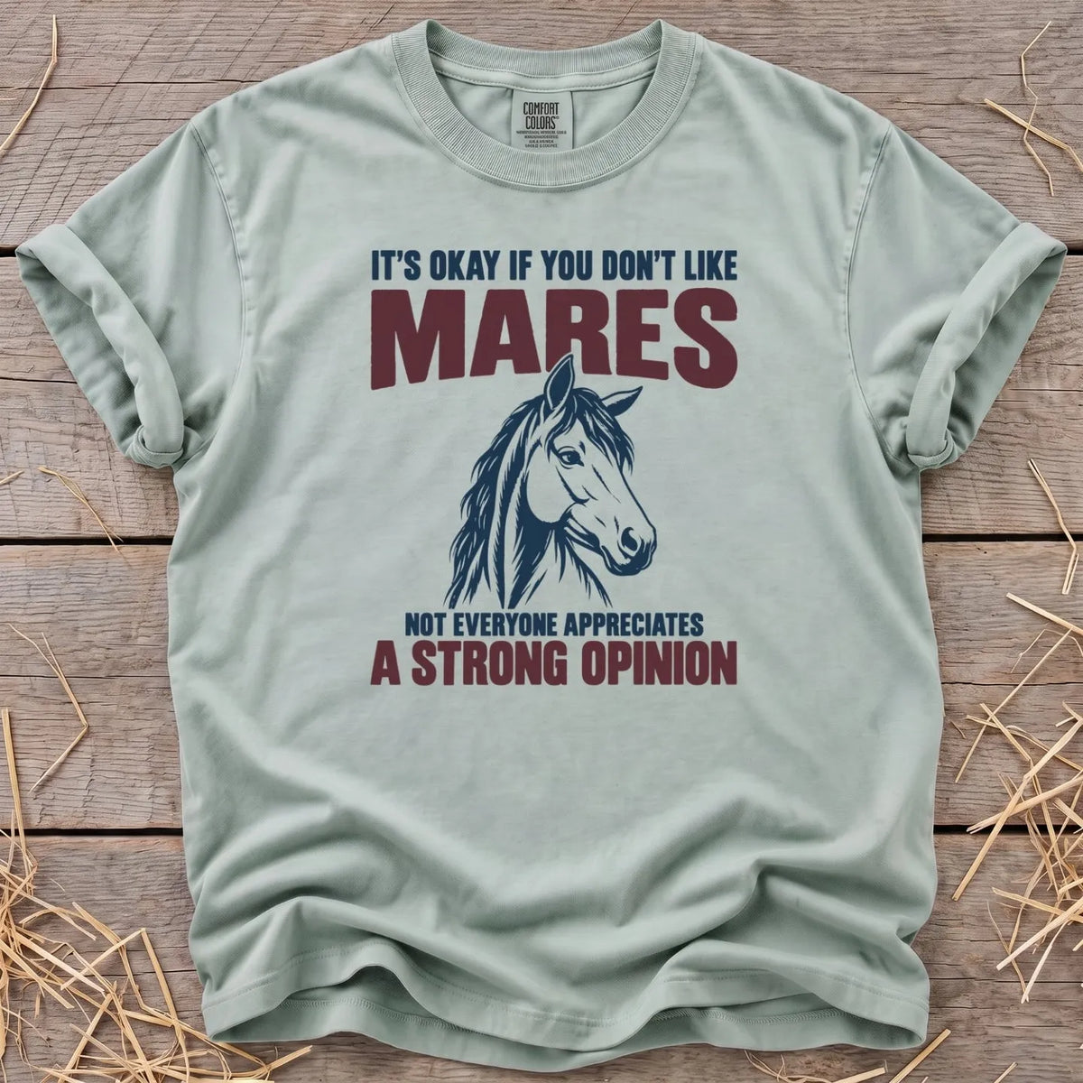 Don't like mares graphic T-shirt in Bay [color: Bay]