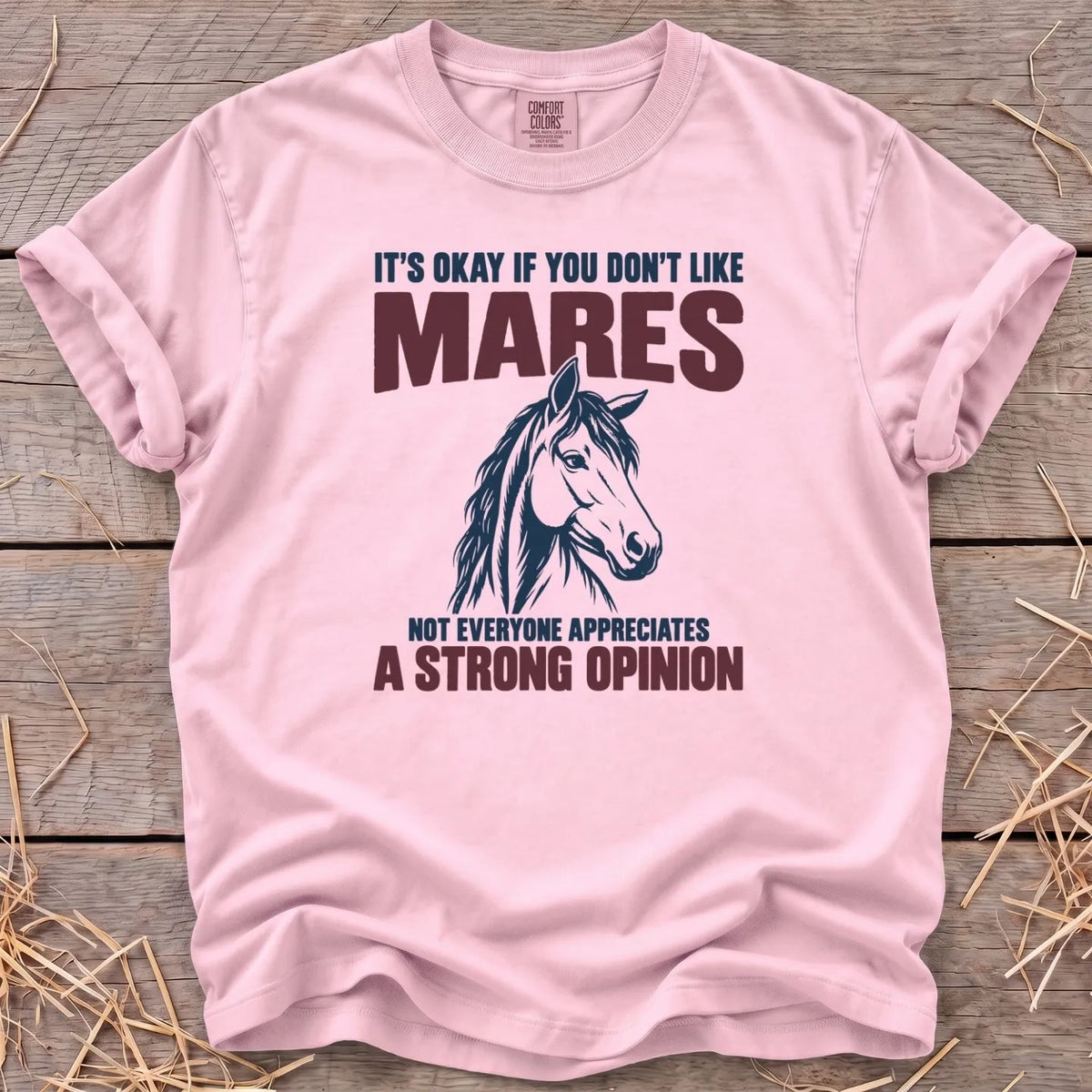 Don't like mares graphic T-shirt in Blossom [color: Blossom]