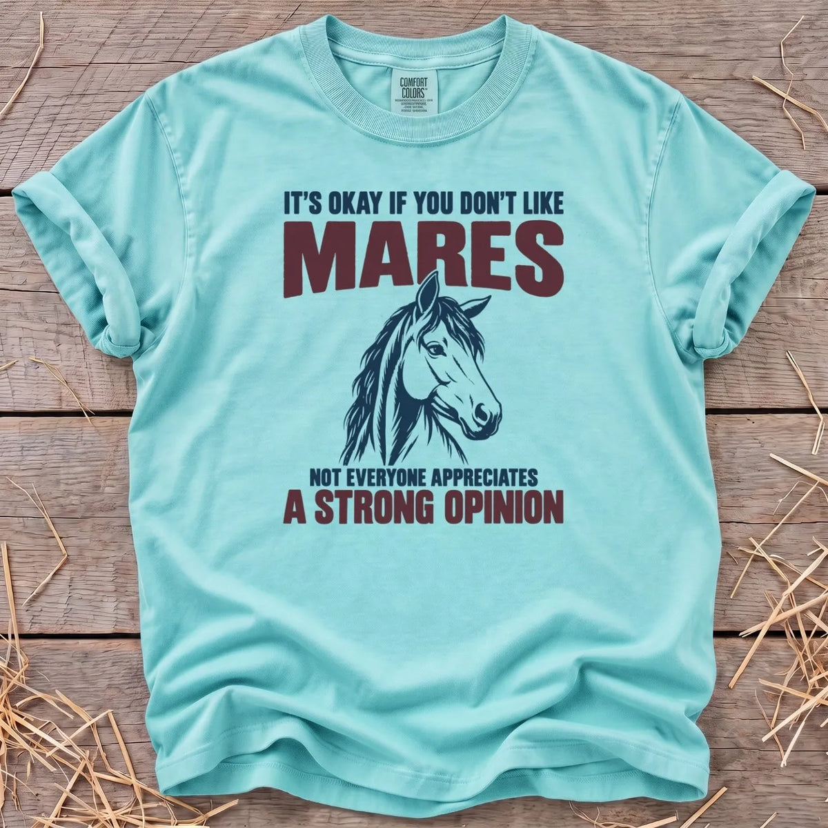 Don't like mares graphic T-shirt in Chalky Mint [color: Chalky Mint]