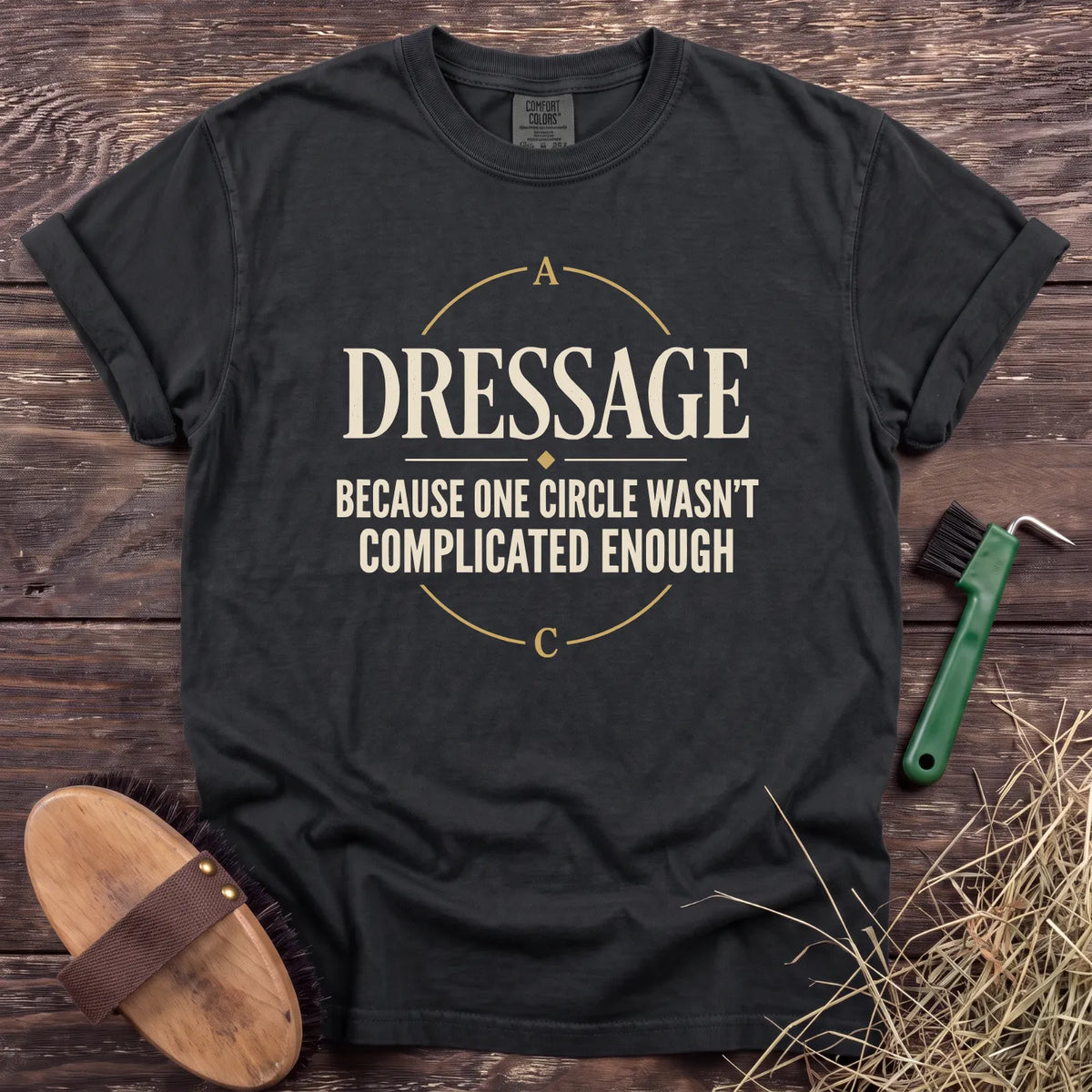 Dressage: One Circle T-Shirt in Black [color: Black]