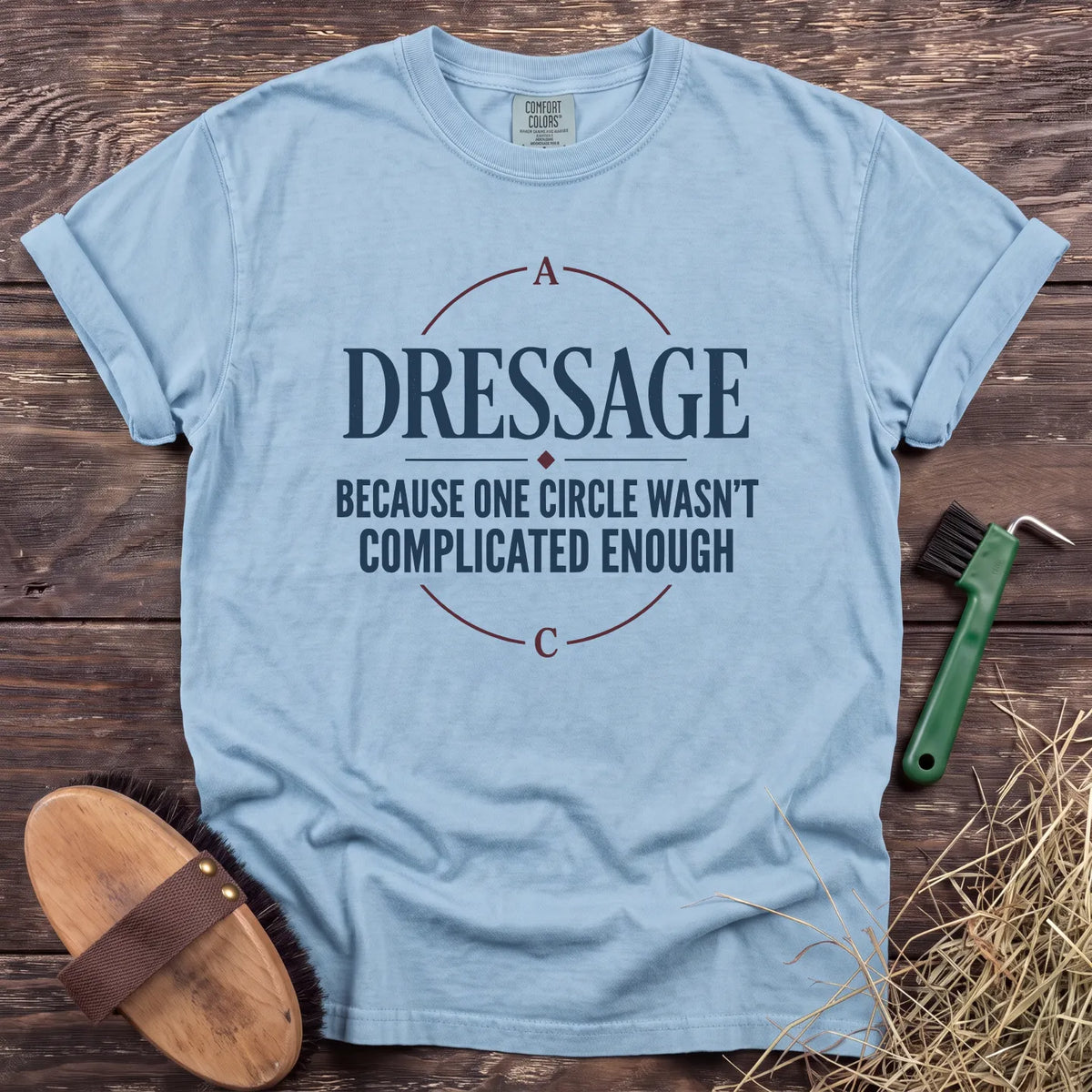 Dressage: One Circle T-Shirt in Chambray [color: Chambray]