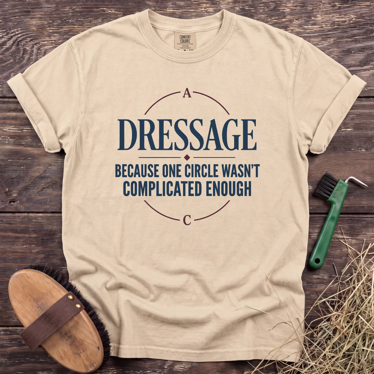 Dressage: One Circle T-Shirt in Ivory [color: Ivory]