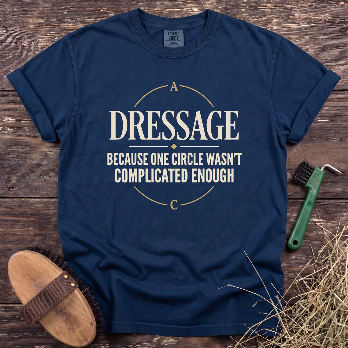 Dressage: One Circle T-Shirt in Navy [color: Navy]