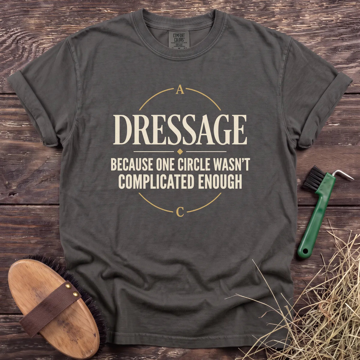 Dressage: One Circle T-Shirt in Pepper [color: Pepper]