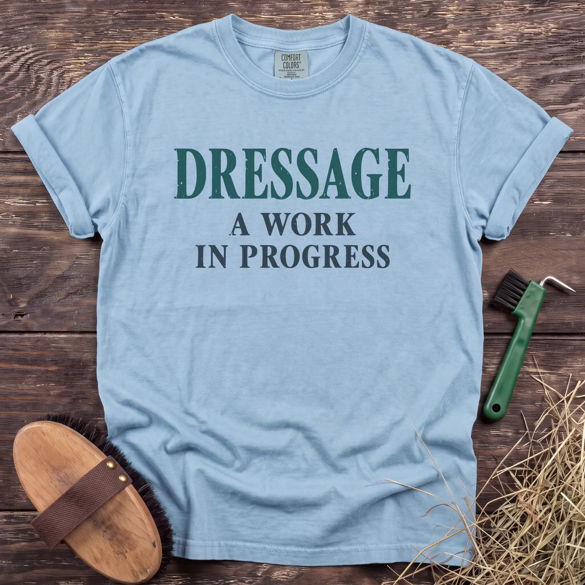 Dressage Progress T-Shirt in Chambray [color: Chambray]