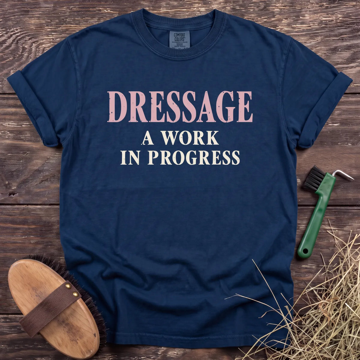 Dressage Progress T-Shirt in Navy [color: Navy]
